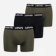 Набор трусов боксеров мужских хлопковых Levi`s Men Repeat Logo Boxer Brief 3pack 701236673-004 M (3 шт) Khaki Combo (8720245732314) - изображение 1