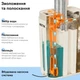 Комплект для прибирання RZTK Flat Mop 2 + 1 додаткова насадка мікрофібра - зображення 6