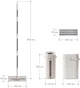 Комплект для прибирання RZTK Flat Mop 2 + 1 додаткова насадка мікрофібра - зображення 16