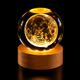 Декоративна лампа 3D-нічник Crystal Ball з дерев`яною підставкою, Місяць - зображення 12