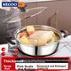 Супник KEGOO Hot Pot, сумісний з газовою плитою та індукційною плитою, товщиною 30 см, з нержавіючої сталі, для приготування супів, гасіння та каші KG115 - изображение 4
