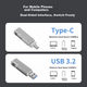 Флеш-накопитель Lenovo Ecosystem Brand Yinen 32GB Type-C USB 3.2 F500 серебристого цвета, скорость чтения 150 МБ/с, двойной интерфейс, подходит для мобильных устройств и ПК, офиса и бизнеса. - изображение 4
