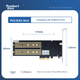 Плата розширення EB-LINK PCIe X4 на M2, двопортовий інтерфейс M.2 40 Гбіт/с, адаптер NVMe, два відсіки для SSD без розбирання материнської плати, плата Fibre Channel - изображение 5