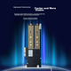 Плата розширення EB-LINK PCIe X4 на M2, двопортовий інтерфейс M.2 40 Гбіт/с, адаптер NVMe, два відсіки для SSD без розбирання материнської плати, плата Fibre Channel - изображение 7