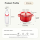 Кастрюля COOKER KING чугунная эмалированная, 22 см - изображение 3