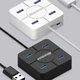 Newmine HUB3100 USB 3.0 концентратор, високошвидкісна 4-портова док-станція розширення, чотирипортовий адаптер для ноутбука, багатопортовий кабель-подовжувач, чорний - зображення 7