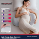 Високотехнологічна подушка для вагітних BabyWatch, подушка для підтримки талії, U-подібна подушка для живота, подушка для сну на боці, подарунок для обіймів, силіконова сіра - зображення 2