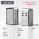 Hagibis Audio Expansion Dock, настольный концентратор расширения, многопортовый USB-адаптер, корпус для жесткого диска Type-C, совместимость с M.2 Thunderbolt 4, подходит для компьютеров Apple и ноутбуков Mac, преобразователь сетевых портов. - изображение 5