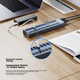 USB-концентратор Acasis 3.1 с 16 портами, независимым переключателем управления и адаптером расширения, совместимый с ноутбуками Apple Mac HS-716M 10 Гбит/с. - изображение 6