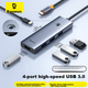 Док-станция расширения Baseus USB 3.0, адаптер для зарядки, разветвитель Type-C, универсальный конвертер Thunderbolt 4 для ноутбуков Huawei. - изображение 4