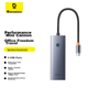 Док-станция расширения Baseus USB 3.0, адаптер для зарядки, разветвитель Type-C, универсальный конвертер Thunderbolt 4 для ноутбуков Huawei. - изображение 10