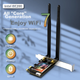 Игровая гигабитная сетевая карта WiFi 7 EDUP BE200, трехдиапазонный интерфейс PCIe для настольных компьютеров 8774M, беспроводной приемник WiFi Bluetooth 5.4 - BE9715 - изображение 5