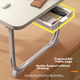 Столик для ноутбука Mryc Bed, складной столик Lazy Table, подставка для ноутбука, письменный стол для студента, небольшой столик для общежития, буфет с эркером, обеденный стол, письменный стол, стол Kang Table, большой размер. - изображение 7