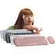 Комплект беспроводной Logitech Pebble 2 Combo Wireless/Bluetooth Cloud Pink - изображение 2