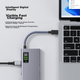 Хаб Hagibis з дисплеєм, USB-C, Ethernet, HDMI, для Apple/Mac, Thunderbolt 4 - зображення 6