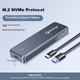 Корпус для M.2 SSD Mihu (Meetiger), протокол NVMe, портативный корпус для жесткого диска M2, внешний SSD USB 3.2 10 Гбит/с, цельноалюминиевый корпус, PN80 - изображение 5
