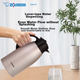 Ізольована пляшка ZO JIRUSHI, велика ємність, вакуумний термос з нержавіючої сталі 304, чайник для гарячої води з широким горлом, зручний для дому та офісу, FE1.5L - изображение 5
