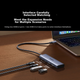 UGREEN Type-C Hub 3.2 Port Splitter, 10Gbps High-Speed Expansion Dock Converter HUB Adapter Extension Cable, Compatible with Apple 17/16 Laptops Mac Tablets - изображение 6