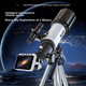 Астрономический телескоп Celestron 70400L для наблюдения за Луной с экраном, подходит для детей и студентов. Образовательный подарок на день рождения или праздник. - изображение 2