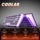 Геймерська магнітна клавіатура DAREU COOL68 Ice black Дротова, RGB Підсвічування, lightbox, 68 keys, 8000Hz/s., Switch 0.1mm. Rapid Trigger UA + ENG - зображення 8