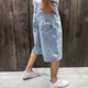 Чоловічі джинсові шорти блакитні EVISU 28(Р) (1050-3) - изображение 4