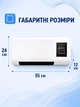 Настінний вентилятор електричний обігрівач 1800Вт тепловентилятор з керамічним нагрівачем, LED-дисплеєм, таймером, пультом будинку, офісу - зображення 7