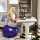 М'яч для фітнесу (фітбол масажний) EasyFit 75 см фіолетовий - зображення 5