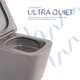 Унітаз підвісний Qtap Tern Ultra Quiet 520×345×325 мм, Stone grey, з сидінням Slim Duroplast / Soft-close / Quick Release - зображення 5