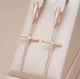 Серьги крестики из медицинского золота с камушком - изображение 1