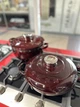 Каструля чавунна Smeg 24 см 4.2 л бордо - изображение 3