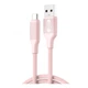 USB кабель XO NB265 Minimalist, Type-C, 1.0 м., Рожевий - 559645 - зображення 1