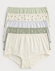Набір бавовняних трусиків Marks&Spencer High rise short 18(46) 5 шт soft green 0222 - зображення 1