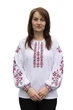 Вышиванка женская Непокорённая белая (2XL)112-116 льняная с красно-черной вышивкой (70411116) - изображение 2