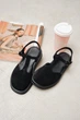Женские элегантные замшевые босоножки PARADIZE SHOES черного цвета с закрытым носком и пряжкой на низкой подошве 36 размер (стелька 22,9 см) - изображение 4