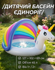 Детский надувной бассейн Intex 57113-3 Единорог с навесом 127×102×69 см с шариками и насосом белый - изображение 1