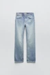 Джинси укорочені прямі Straight Cropped Zara 9863/059 XS/34 Блакитні (0986305940634) - зображення 1