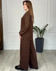 Жіночий костюм з креп жатки сорочка та штани Шоколад Maybel 3XL 412 (4189_7) - зображення 3