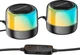 Портативная колонка Borofone BP12 Colorful BT wired 2-in-1 computer speaker, 5Wx2, Black (6974443387179) - изображение 4