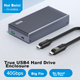Корпус для жесткого диска Hagibis USB4, корпус для M.2 NVMe SSD, совместимость с Thunderbolt 4/3 40 Гбит/с, подходит для компьютеров Mac Mini, портативный внешний корпус для SSD-накопителя для ноутбука с разъемом Type-C. - изображение 4