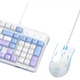 Комплект проводной MageGee GK980 USB White/Blue - изображение 2