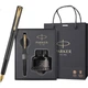 Ручка Parker Weiya XL Classic перьевая с черно-золотым зажимом, подарочная, с чернилами - изображение 1