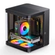 Корпус JONSBO TK-1 Black Hyperbolic Panoramic MATX (корпус из алюминиевого сплава, поддержка радиатора 240 мм, блок питания ATX, разъем Type-C Gen2 10 Гбит/с+) - изображение 8