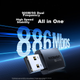 Бездротовий мережевий адаптер UGREEN USB WiFi 6 без драйверів AX900 дводіапазонний 5G настільний WiFi приймач із вбудованою антеною, мережева карта для комп'ютера, ноутбука, бездротовий приймач-передавач - изображение 5
