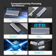 Корпус для жесткого диска Yottamaster USB 4.0, портативный корпус для SSD M.2 NVMe, совместимый с Thunderbolt 4, с вентилятором с регулировкой температуры, универсальный для Black Myth: Wukong, внешний корпус для жесткого диска компьютера и ноутбука. - изображение 5