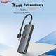 Lenovo USB3.0 Hub, 4-портовий високошвидкісний розширювальний док-станційний пристрій, кабель розширення для ноутбука, чотиривхідний адаптер-перетворювач розширення, універсальний 0,5 м - изображение 4