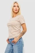 Футболка AGER S Світло-бежевий 221R3307 - зображення 3