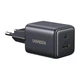 Мережевий зарядний пристрій UGREEN X514 USB-C+USB 20W GaN Fast Charger Black (65737) - зображення 4