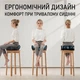 Ортопедична подушка для сидіння з отвором від геморою memory foam 46х43х12 см темний сірий (1010) - зображення 2