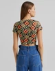 Топ Bershka коричневий в візерунки VJLSW548 S - зображення 2