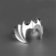 Кольцо Бэтмен летучая мышь Batman рельефное с Бэтменом серебряный цвет - изображение 1